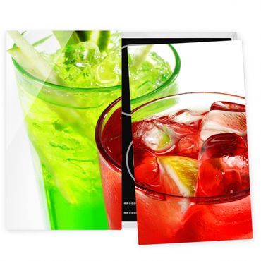Herdabdeckplatte Glas - Fresh Cocktails