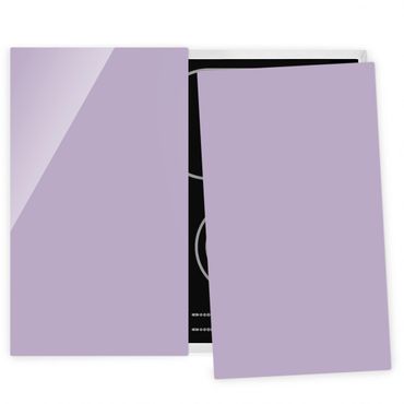Herdabdeckplatte Glas - Lavendel