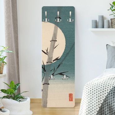 Garderobe - Japanische Zeichnung Bambus und Mond