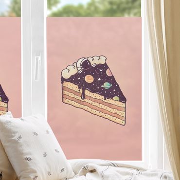 Fensterfolie - Sichtschutz - Kosmischer Kuchen - Fensterbilder