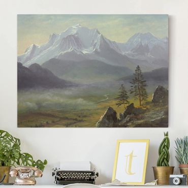 Leinwandbild - Albert Bierstadt - Mont Blanc - Quer 4:3