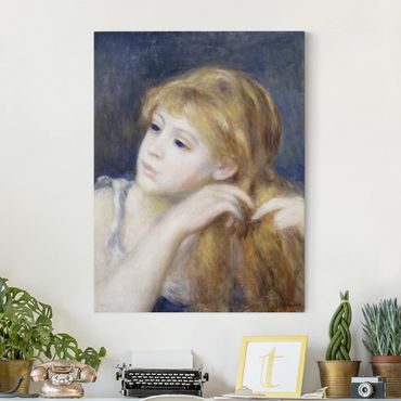 Leinwandbild - Auguste Renoir - Kopf eines jungen Mädchens - Hoch 3:4