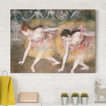 Leinwandbild - Edgar Degas - Sich verbeugende Ballerinen - Quer 4:3