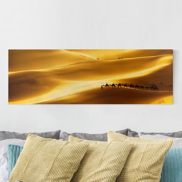 Leinwandbild - Golden Dunes - Panorama Quer