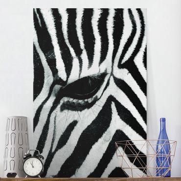 Leinwandbild Schwarz-Weiß - Zebra Crossing No.3 - Hoch 2:3