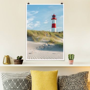 Poster - Leuchtturm an der Nordsee - Hochformat 2:3