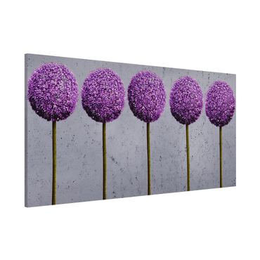 Magnettafel - Allium Kugel-Blüten - Memoboard Panorama Quer