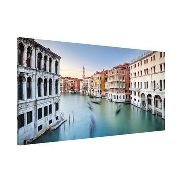 Magnettafel - Canale Grande Blick von der Rialtobrücke Venedig - Memoboard Panorama Querformat