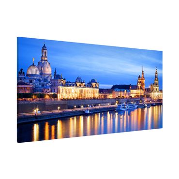 Magnettafel - Canaletto Blick bei Nacht - Memoboard Panorama Quer