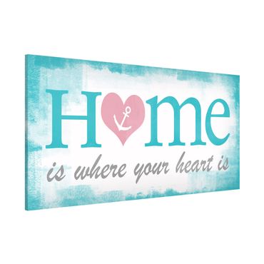 Magnettafel - No.YK33 Home Is Where your Heart is - Memoboard Panorama Quer