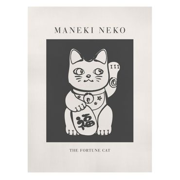 Leinwandbild - Maneki Neko - Die Glückskatze - Hochformat 3:4
