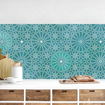 Küchenrückwand - Marokkanisches Blumen Muster