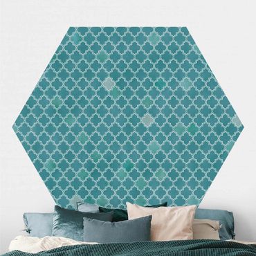 Hexagon Mustertapete selbstklebend - Marokkanisches Ornament Muster