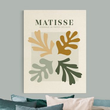 Leinwandbild Natur - Matisse Interpretation - Blätter - Hochformat 3:4