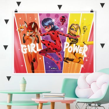 Poster - Miraculous Regenbogen Girl Power - Querformat 4:3