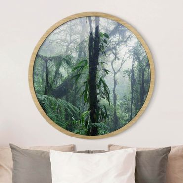 Rundes Gerahmtes Bild - Monteverde Nebelwald