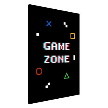 Magnettafel - Pixel Spruch Game Zone - Hochformat 2:3