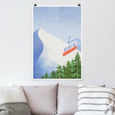 Poster - Reiseposter - Les Alpes - Hochformat 2:3