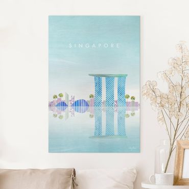 Leinwandbild - Reiseposter - Singapur - Hochformat 2:3