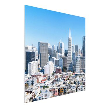 Forex Fine Art Print - San Francisco Skyline - Quadrat 1:1