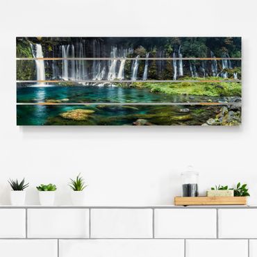 Holzbild - Shiraito Wasserfall - Panorama