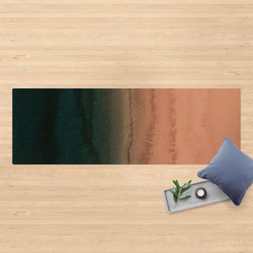 Kork-Teppich - Spiel der Farben Meeresrauschen - Querformat 3:1