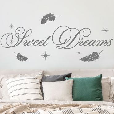 Wandtattoo - Sweet Dreams Federn und Sterne
