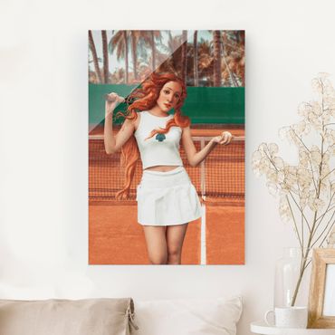 Glasbild - Tennis Venus - Hochformat 2:3