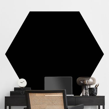 Hexagon Mustertapete selbstklebend - Tiefschwarz