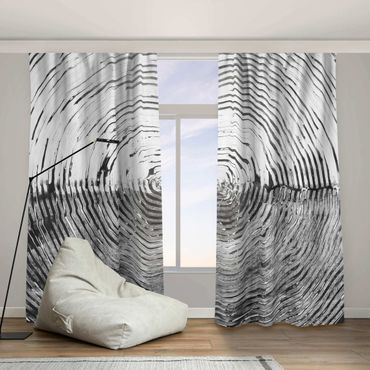 Vorhang - Verschmelzung Schwarz Weiß