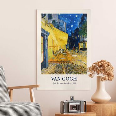 Leinwandbild - Vincent van Gogh - Café-Terrasse in Arles - Museumsedition - Hochformat 2:3
