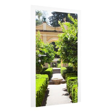 Türtapete - Gartenweg in der Alhambra