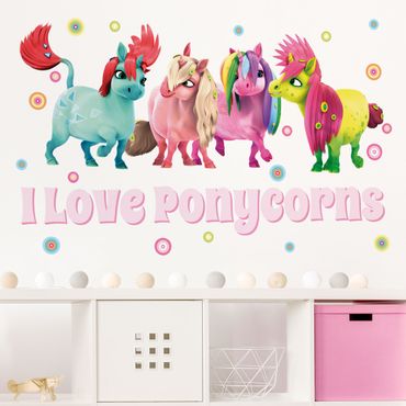 Wandtattoo Kinderzimmer Mia and Me - I Love Ponycorns
