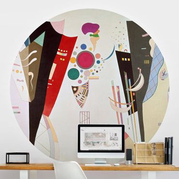 Runde Tapete selbstklebend - Wassily Kandinsky - Wechselseitiger Gleichklang