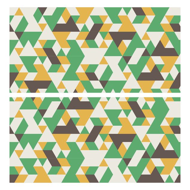 selbstklebende Folie Muster No.RY34 Green Triangles