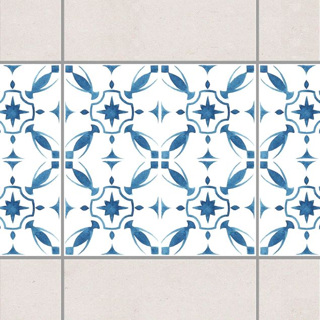 Küche Dekoration Blau Weiß Muster Serie No.1