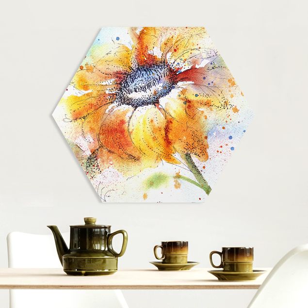 Wandbilder Sonnenblumen Painted Sunflower