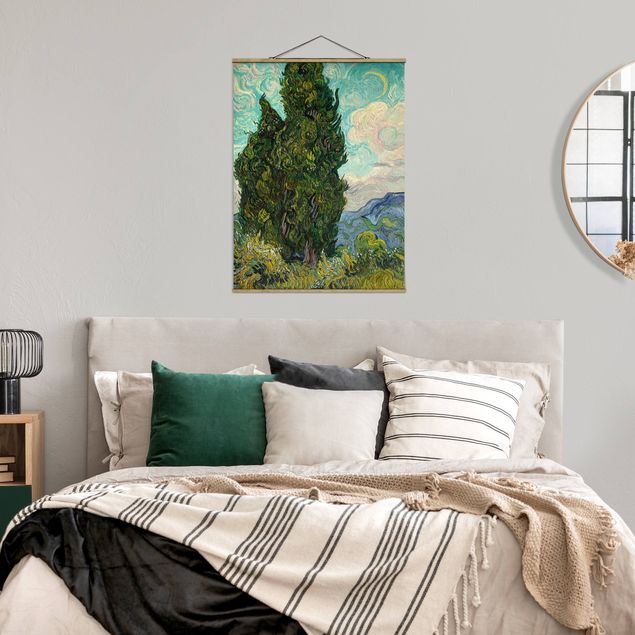Wanddeko Schlafzimmer Vincent van Gogh - Zypressen