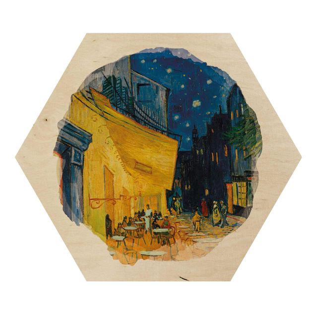 Wanddeko Flur Wasserfarben - Vincent van Gogh - Café-Terrasse in Arles