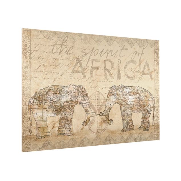 Wohndeko Weltkarte Vintage Collage - Spirit of Africa