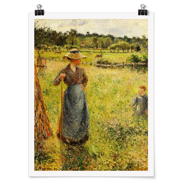 Wanddeko Flur Camille Pissarro - Die Heumacherin