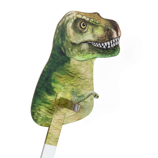 Wanddeko bunt Dino T-Rex Aquarell