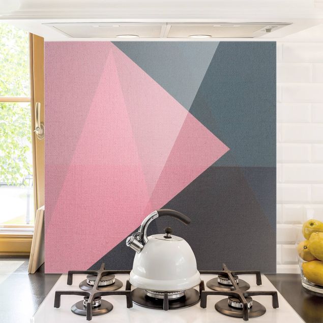 Küchen Deko Rosa Transparenz Geometrie