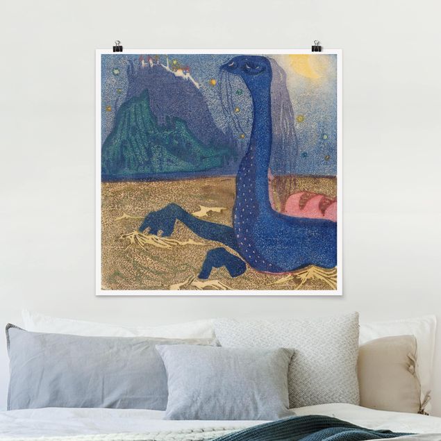 expressionistische Kunstdrucke Wassily Kandinsky - Mondnacht