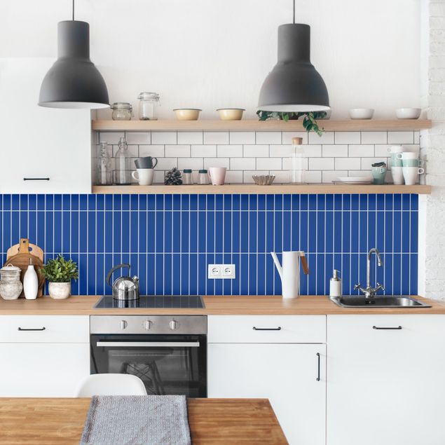 Küchen Deko Subway Fliesen - Blau