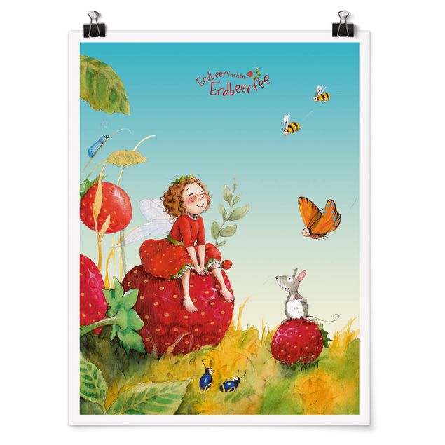 Wanddeko Mädchenzimmer Erdbeerinchen Erdbeerfee - Zauberhaft