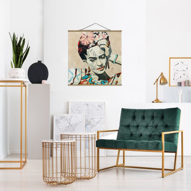 Wanddeko Schlafzimmer Frida Kahlo - Collage No.1