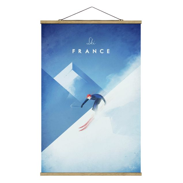 Wanddeko Flur Reiseposter - Ski in Frankreich