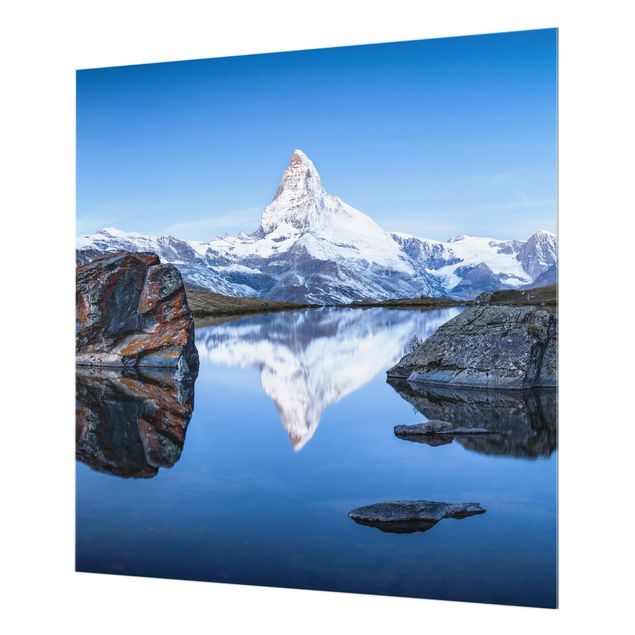 Wohndeko Landschaftspanorama Stellisee vor dem Matterhorn