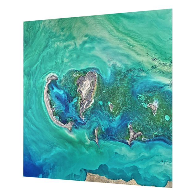 Küchenspiegel Glas NASA Fotografie Kaspisches Meer